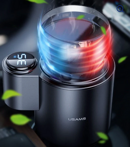 USAMS US-ZB160 Digital Display Smart Car Heating Cooling Cup Car Accessories